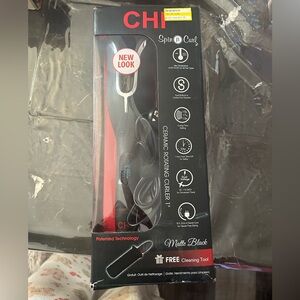 CHI Spin N Curl Ceramic Rotating Curler - Matte Black